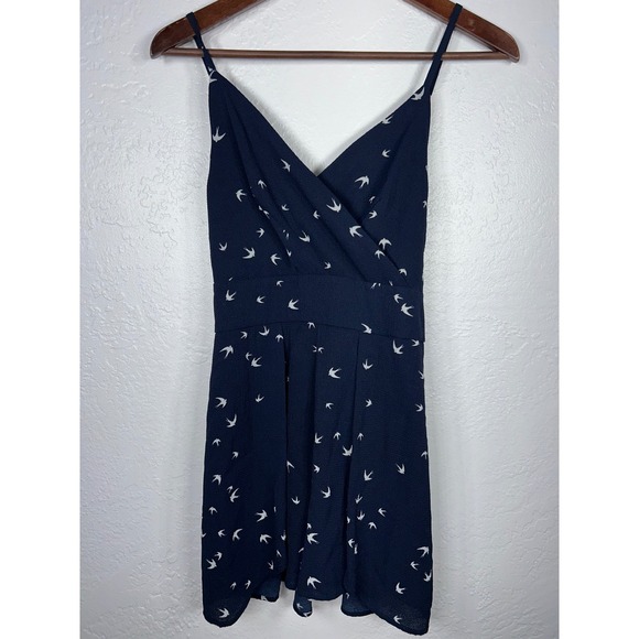 Purple Snow Spaghetti Strap Navy Skort With White Birds Size m‎ - Picture 1 of 9